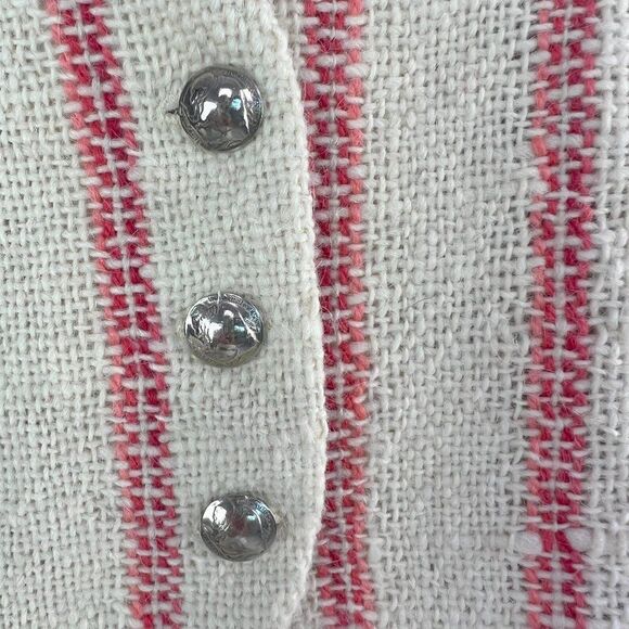 Handwoven Alpaca Wool Striped Vest New Mexico Valle del Viento Weaving Studio L - Picture 2 of 14